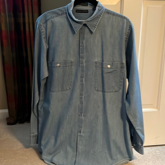 Mark Shale men’s 100% cotton single needle tailoring size 15 1/2 34 button down - Picture 1 of 3